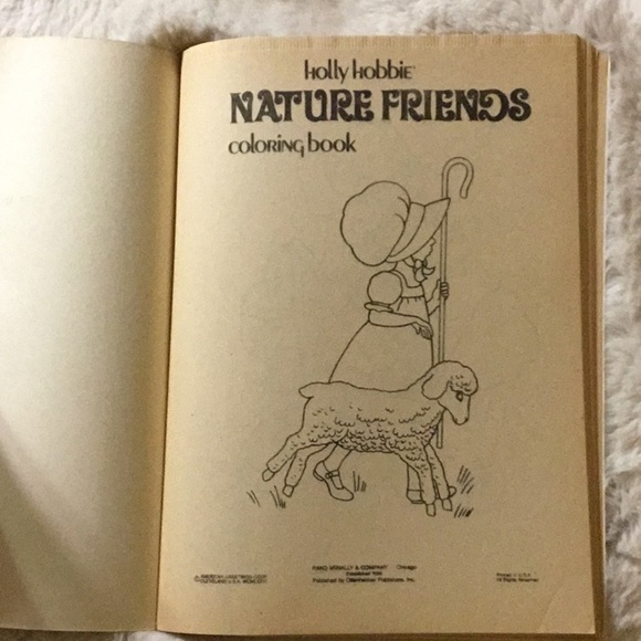 VINTAGE 1976 UNUSED Holly Hobbie Coloring Books Lot of 2 Rand McNally Set - Picture 5 of 16